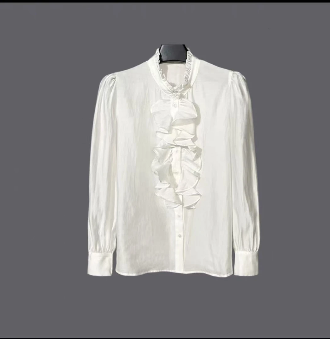 【FRANCEB BALIYA】复古宽松立领气质休闲早秋百搭中国风长袖衬衫