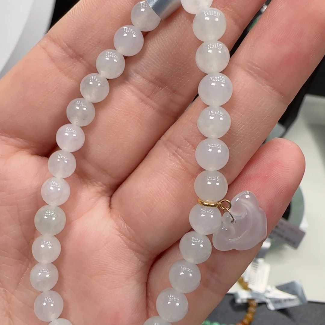 吊坠(不含链)18K金镶嵌翡翠