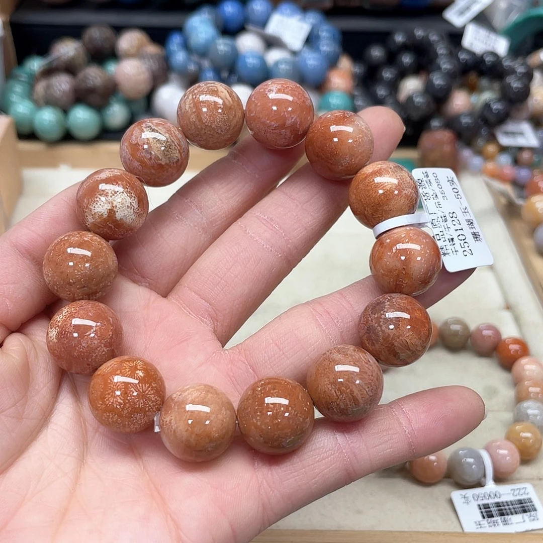 硅化珊瑚（珊瑚玉）手链未镶嵌天**莲512