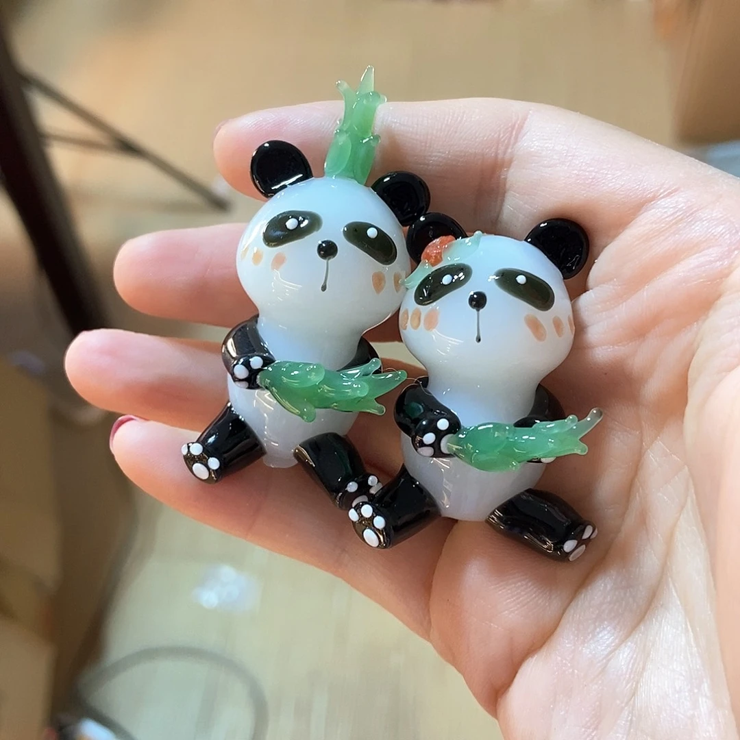 琉璃手工艺品妍*子熊猫