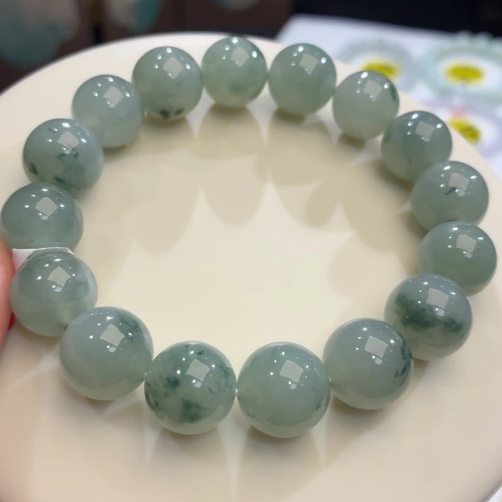 翡翠未镶嵌手链冰胶晴飘卡13.3