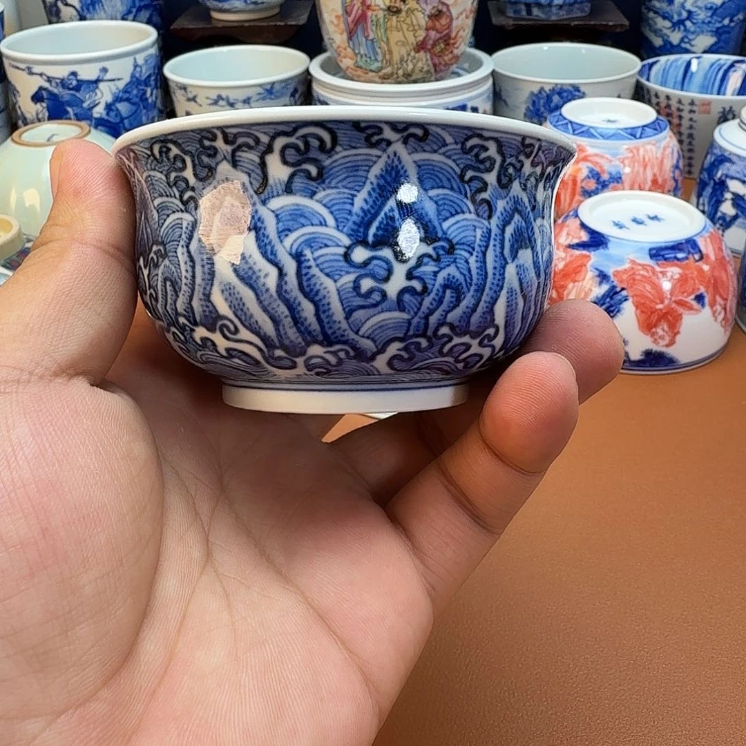 四***斋杯子景德镇全手工手绘陶瓷