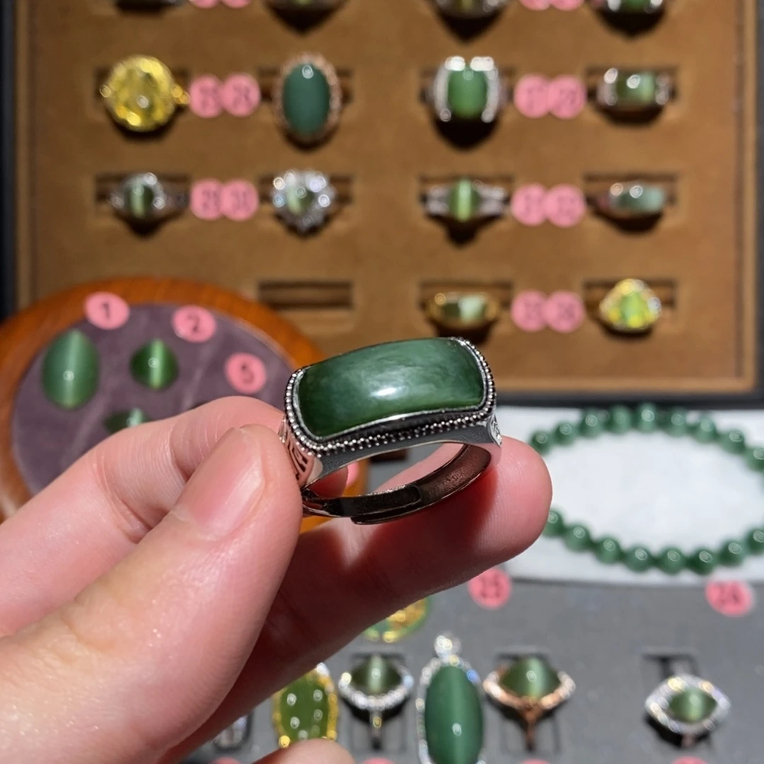 和田玉未镶嵌戒指