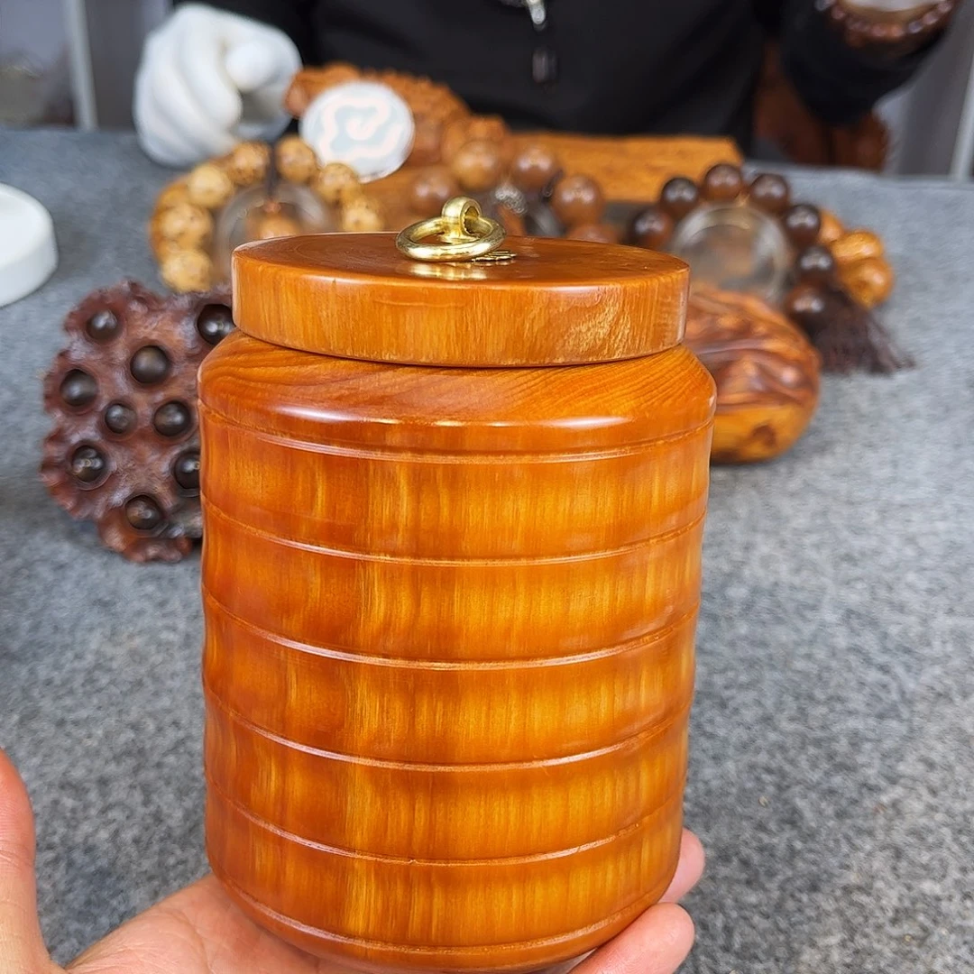 柏木（崖柏）逸*崖柏血玫精品茶叶罐