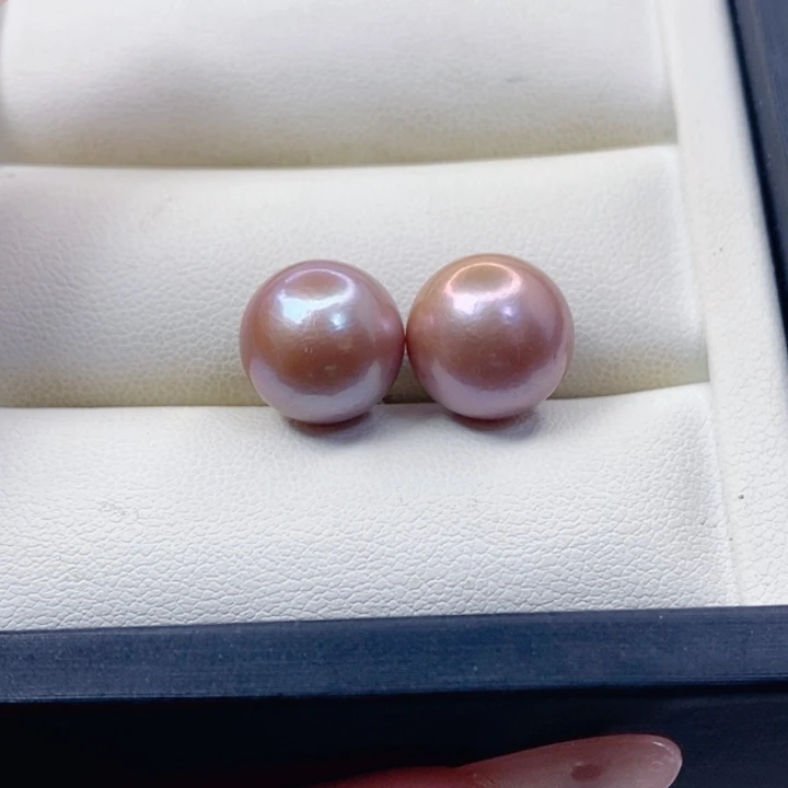 淡水珍珠耳饰银S925镶嵌