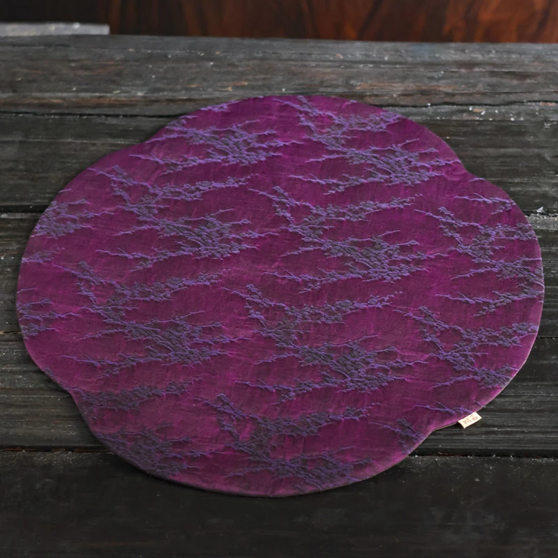 【陶珊居】<冰梅>紫色茶席41*41（慢蓝S0156）