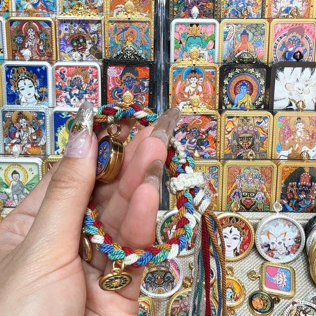 吊坠热贡纯手绘唐卡非遗文化