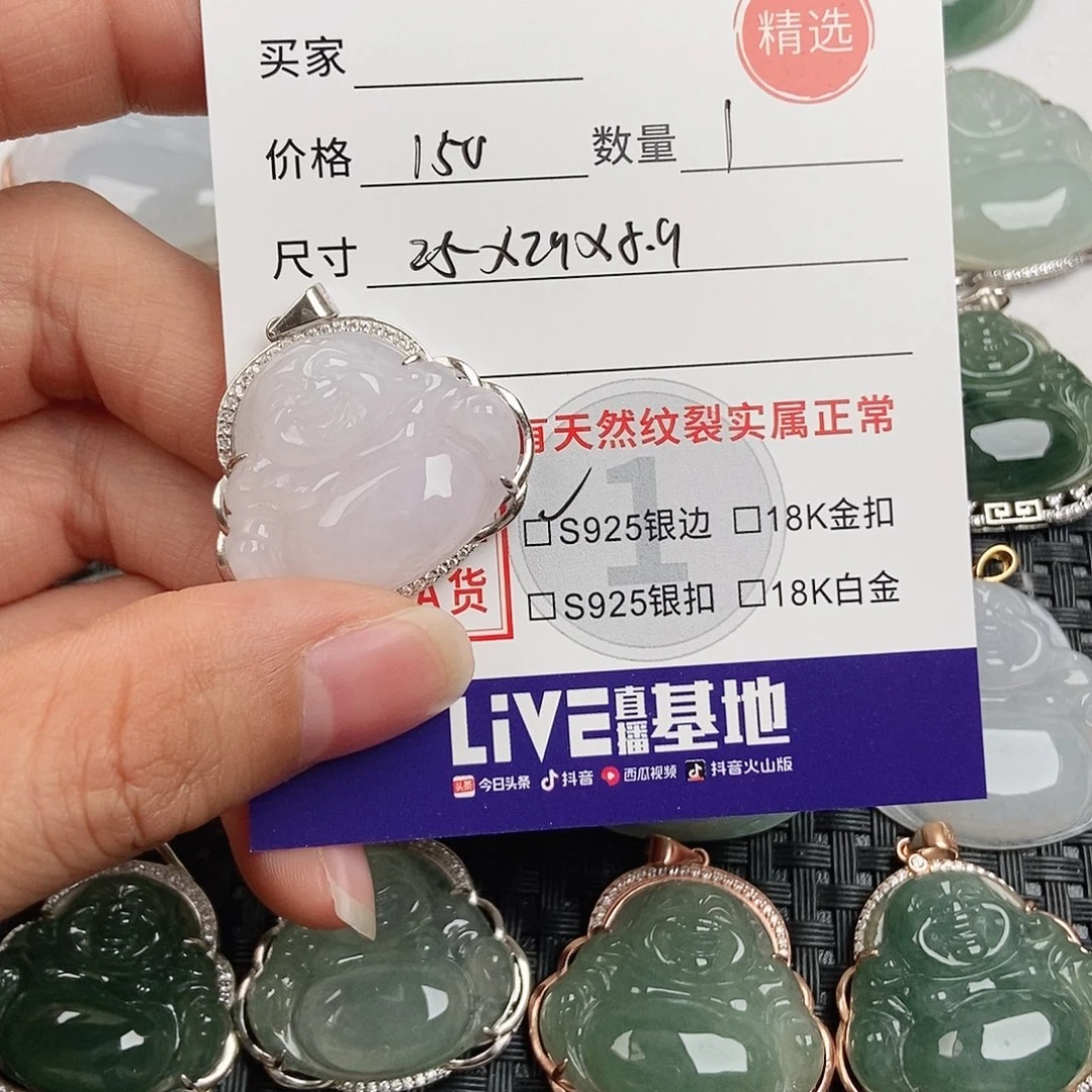 翡翠银S925镶嵌颈饰