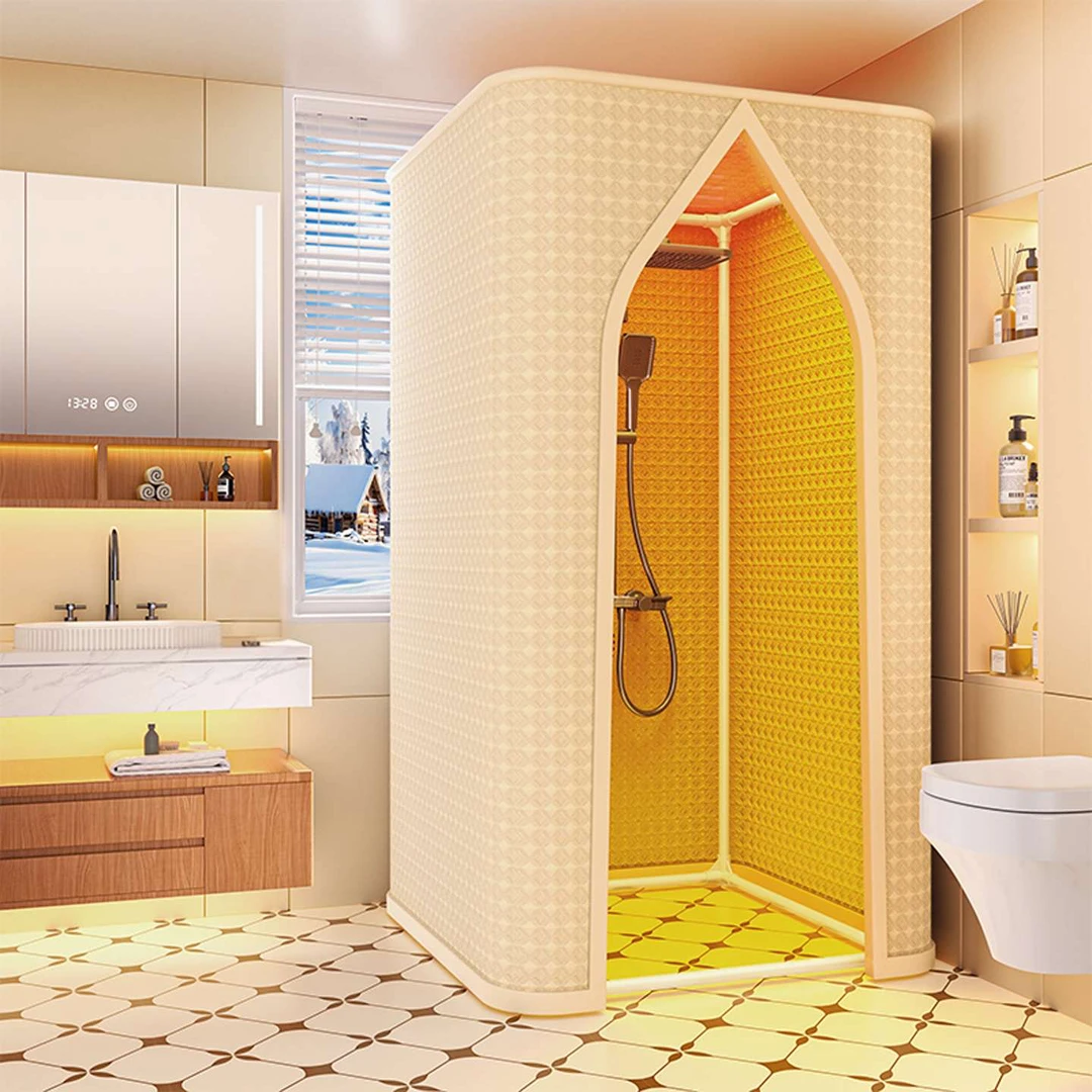 新型磁吸浴罩防水防霉浴室速干湿分离卫生间隔断帐篷冬天洗澡不冷