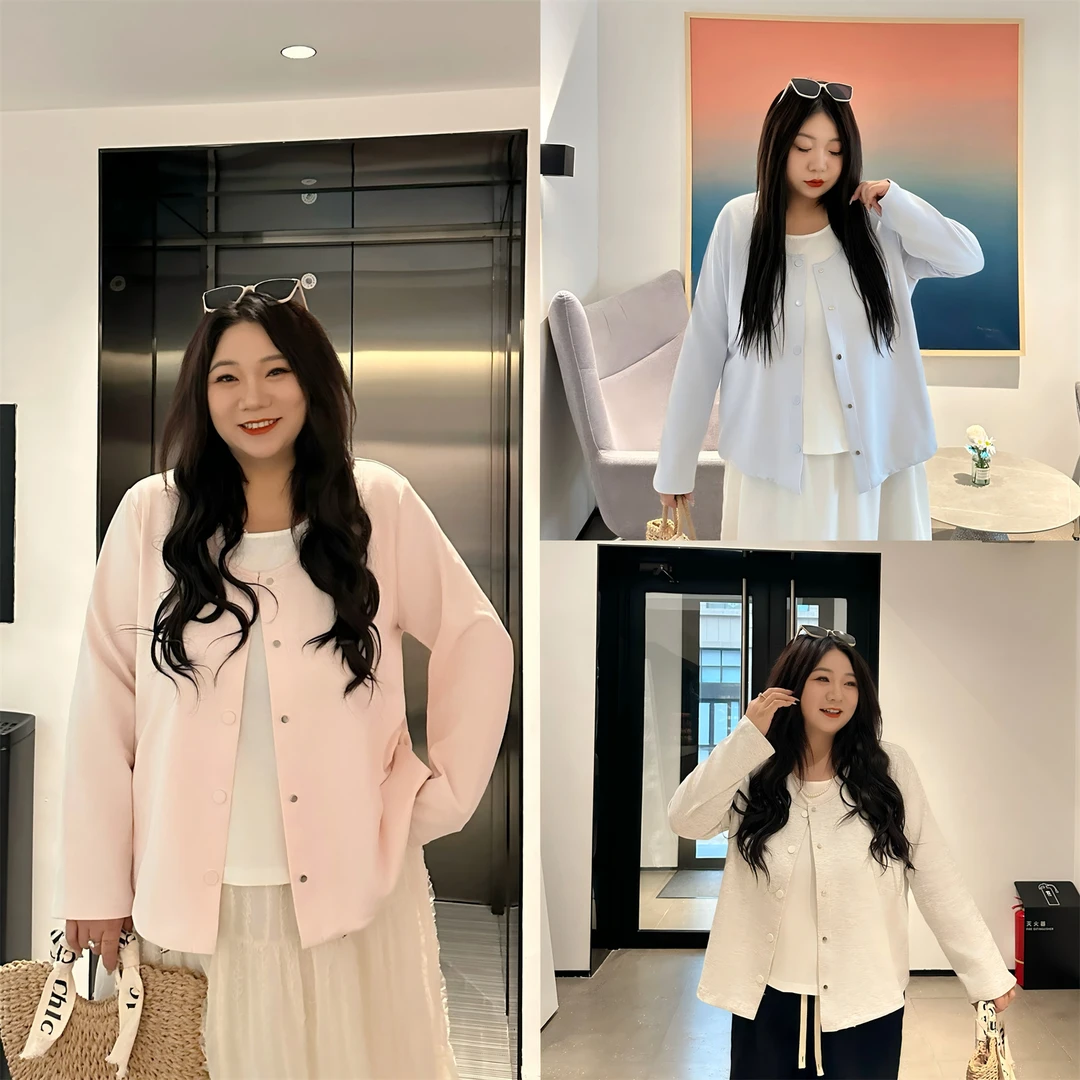 断码捡漏~阿玛尔菲/休闲慵懒风假两件开衫上衣14503花契大码200斤