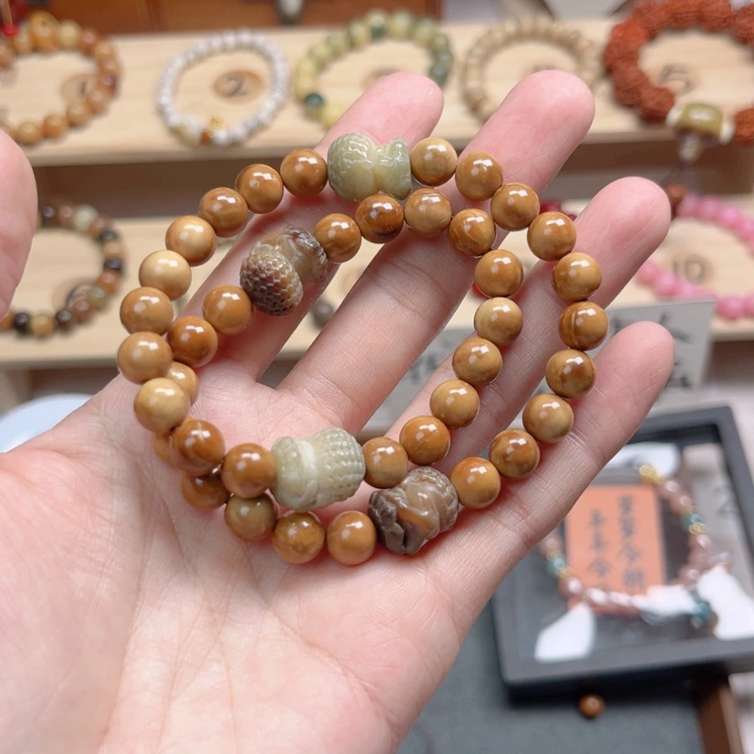 白玉菩提吊坠白玉菩提库克四不