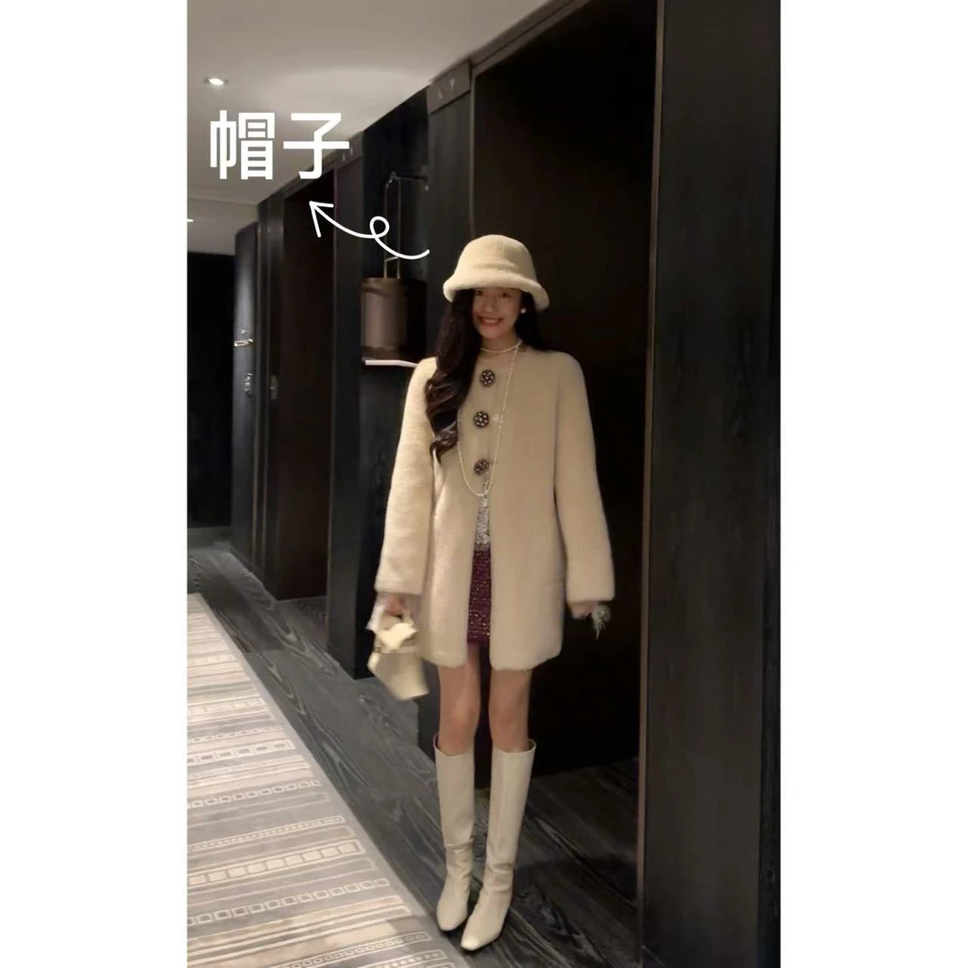 N·COU妮蔻25秋新款贵气感千金风保暖休闲显脸小帽子DY22903