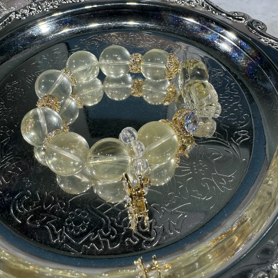 【拾壹水晶】天然黄水-单圈手链多样性发货发其一S-022