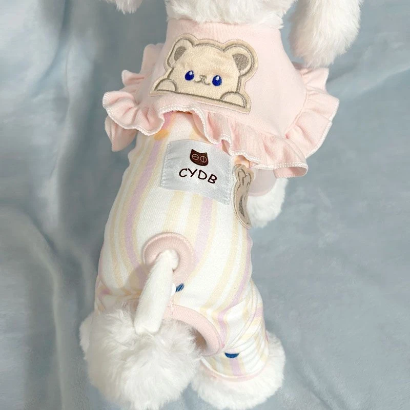 狗狗衣服秋冬德绒保暖护肚四脚衣服萌雪纳瑞比熊泰迪衣服GGL