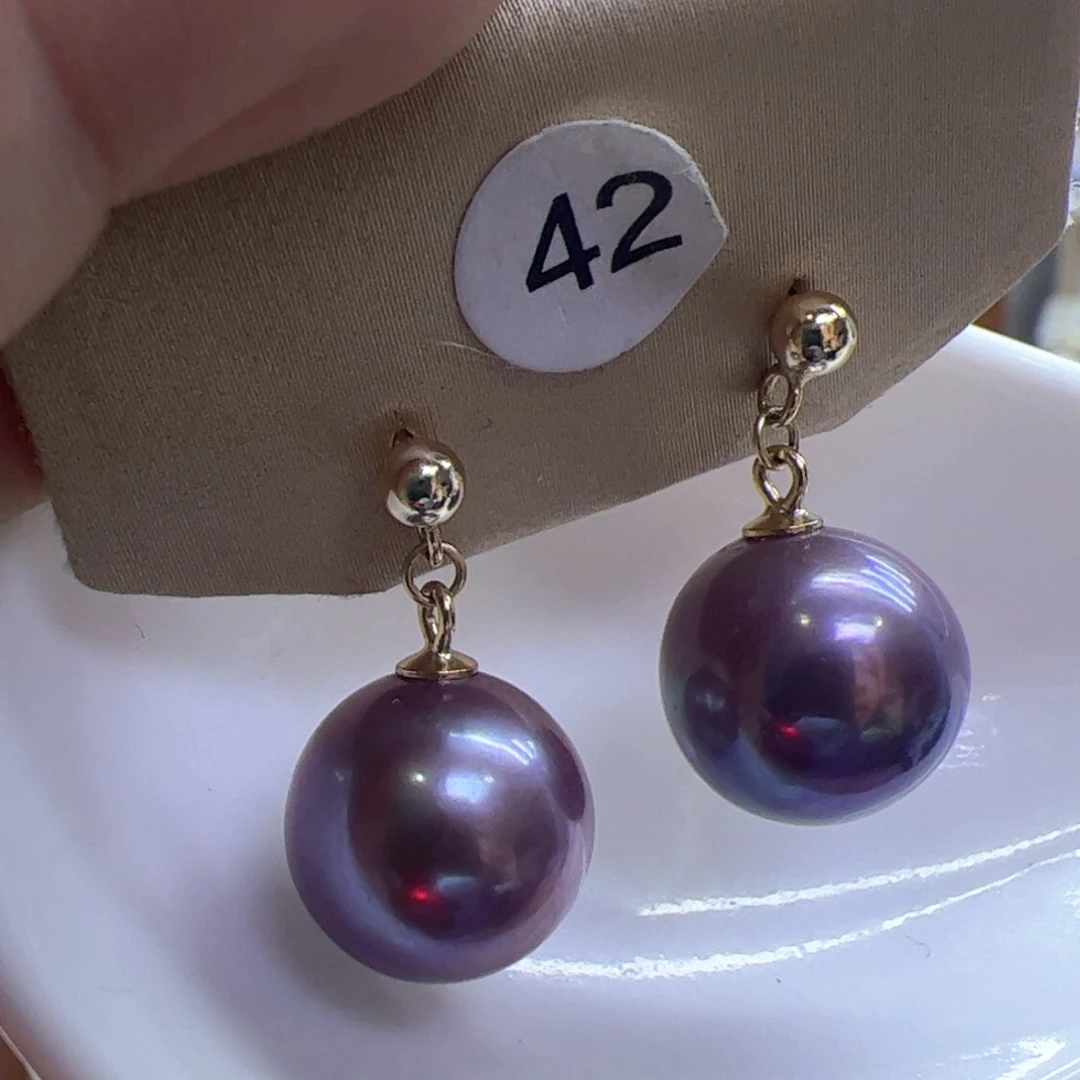 淡水珍珠耳饰银S925镶嵌