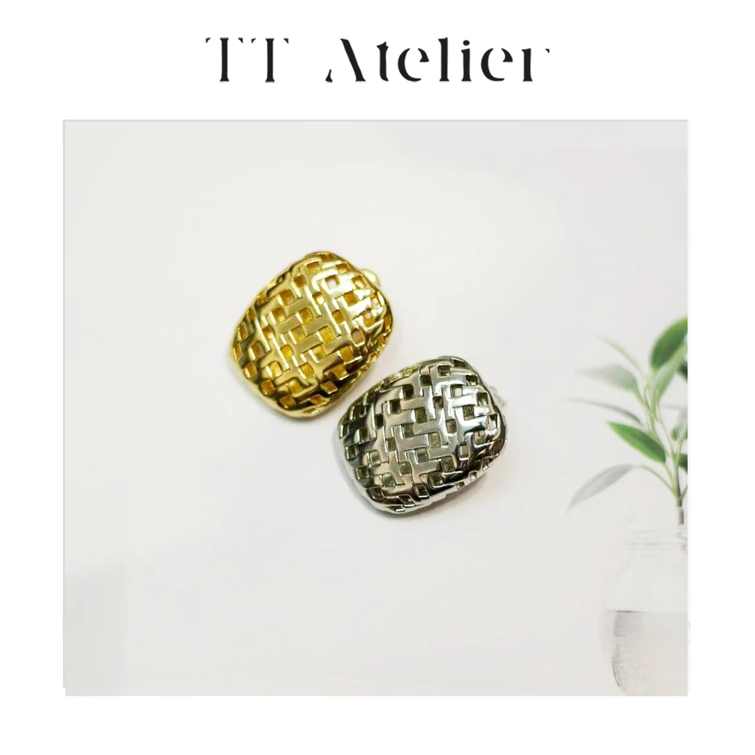铜合金耳饰 TT设计师【TT定制】镂空小众极简风不规则耳环TT190461