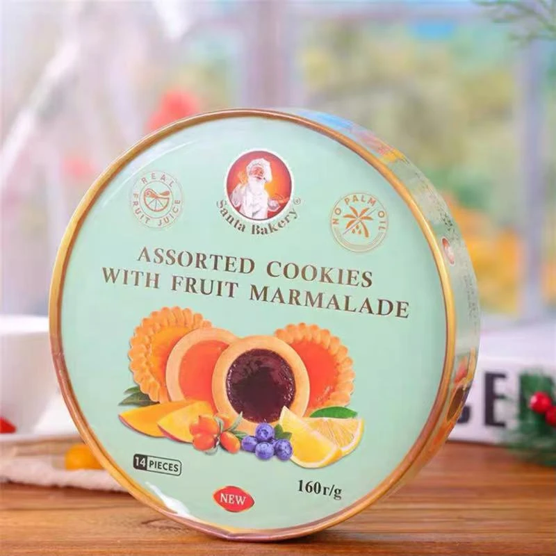 【160克*2盒】俄罗斯进口巧力莲牌曲奇饼干柠檬蓝莓果酱（到12月）