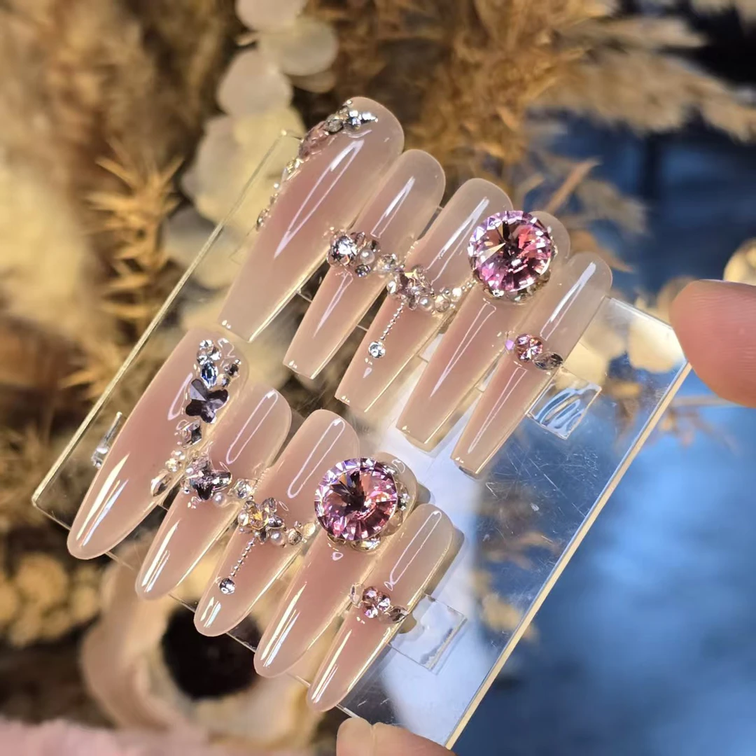 樱花幻梦丶主钻进口(施华洛)珠宝级丶霸榜某书评测丶手工穿戴甲