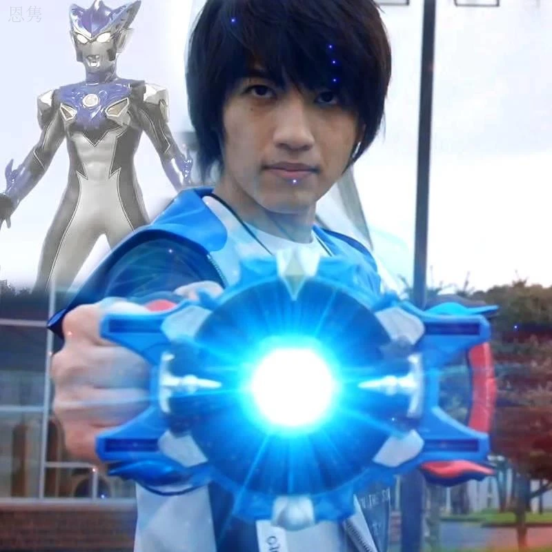 罗布变身器玩具光轮头镖极水晶奥特盘闪光罗索布鲁召唤儿童套装