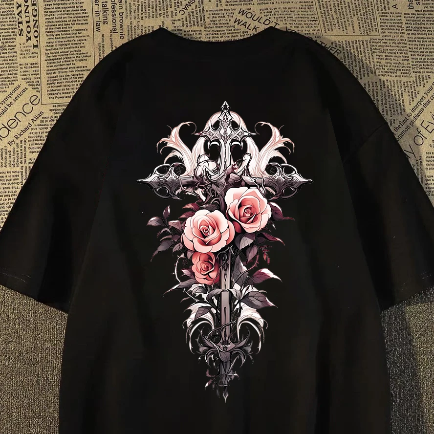 100%重磅纯棉短袖T恤男女同款夏青春宽松潮牌流行男装半袖休闲ZN1