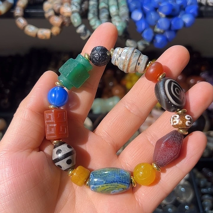 玛瑙/玉髓合金颈饰