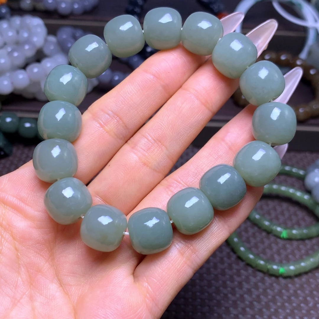 和田玉未镶嵌手串卡14