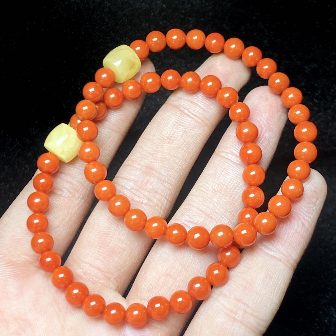 【小宝珠宝】24 T3689-南红DIY单圈手串-多样性发一件-5.5mm