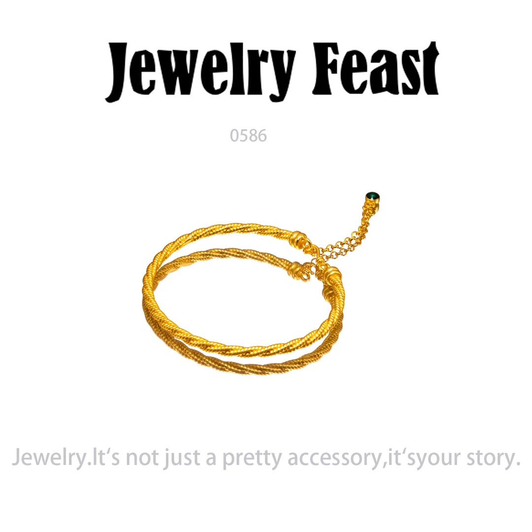 铜合金手链 时尚百搭轻奢设计师手链~0586