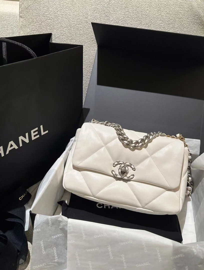 99新 Chanel/香奈儿 白银19bag包 小号 芯片款 26cm 11708669