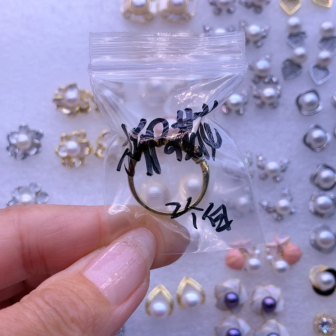 淡水珍珠耳饰合金