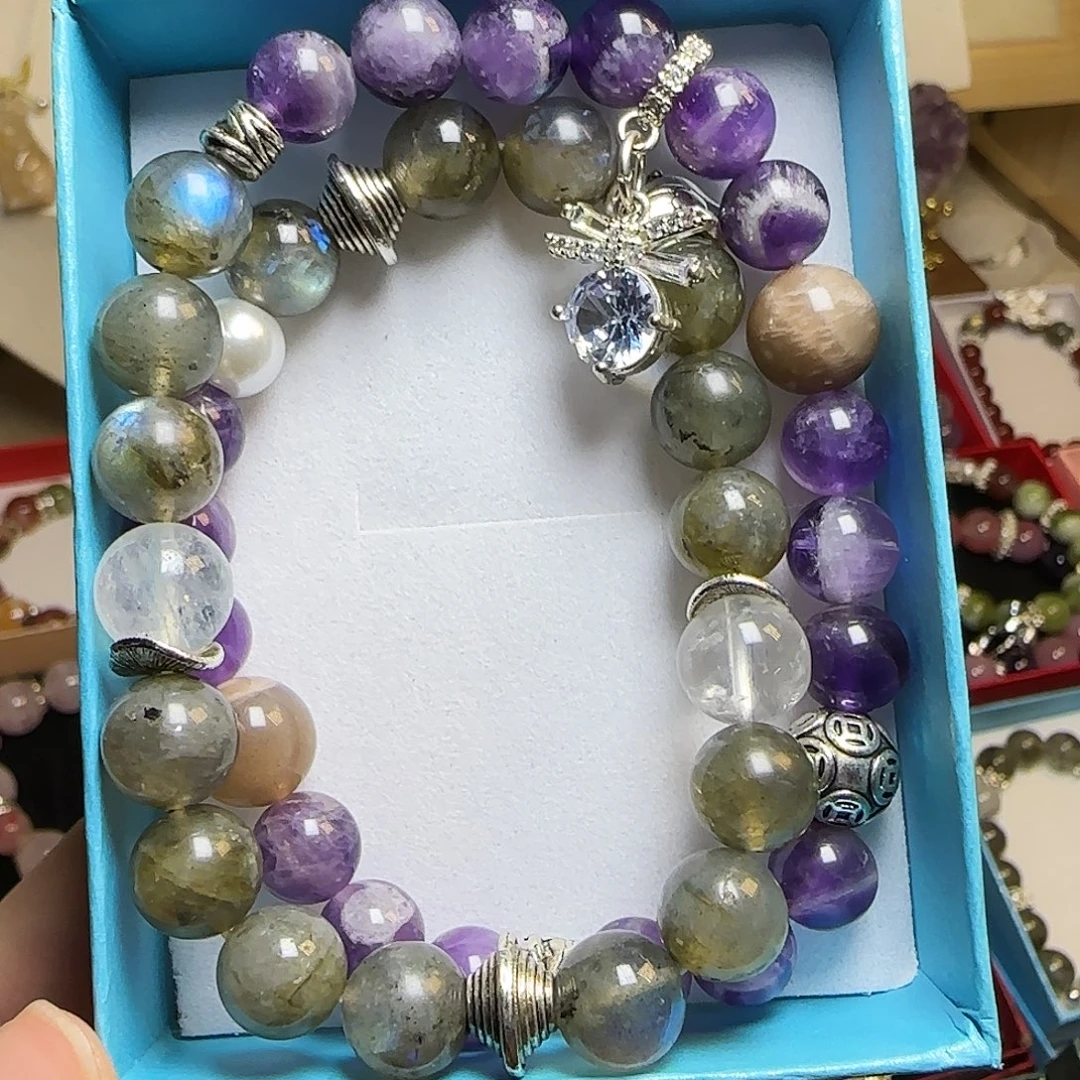 合金手链水晶双圈