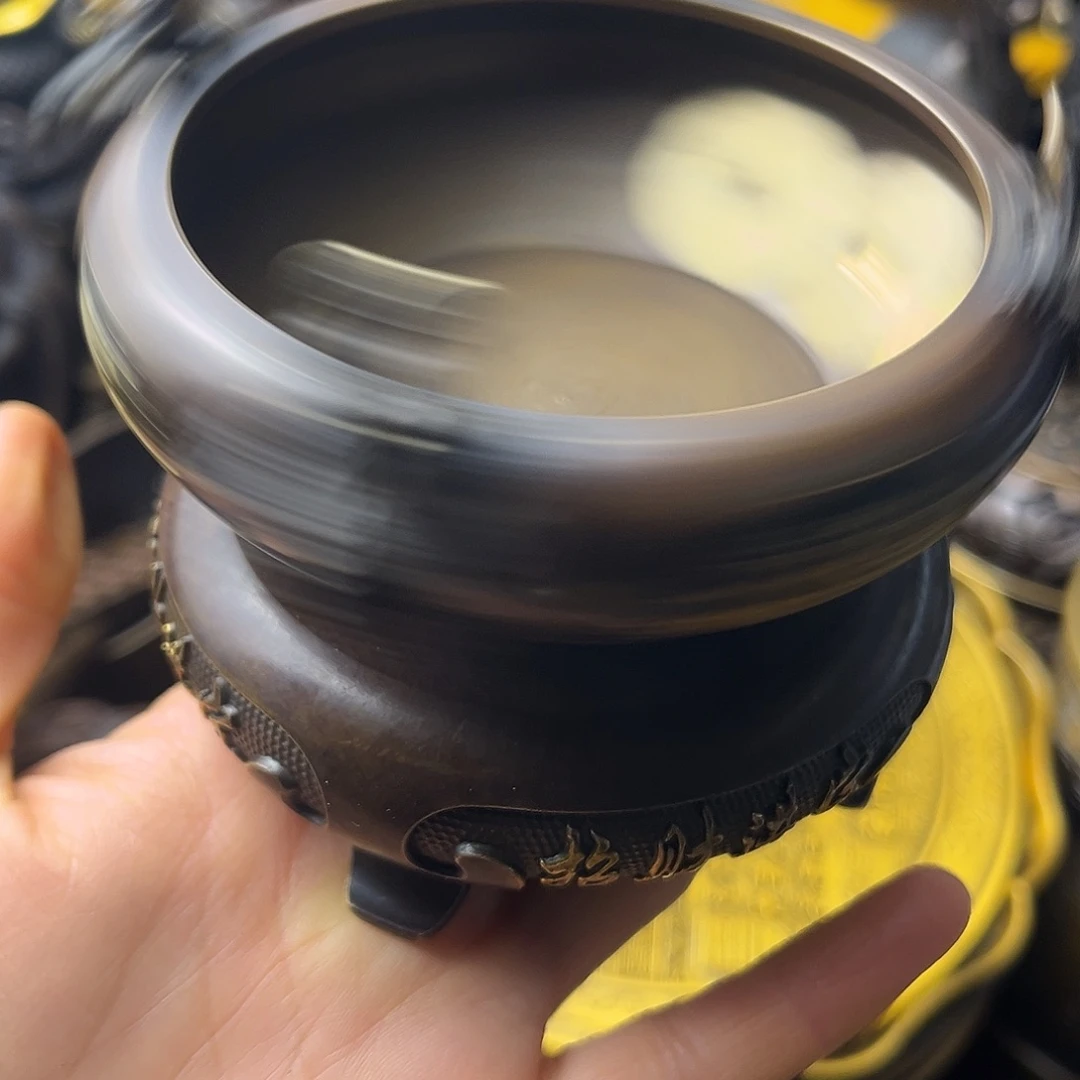 原矿风磨铜精雕摆件