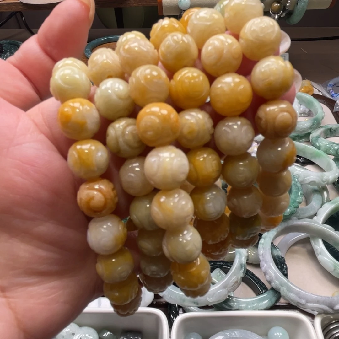 翡翠散珠果**y翡翠手串