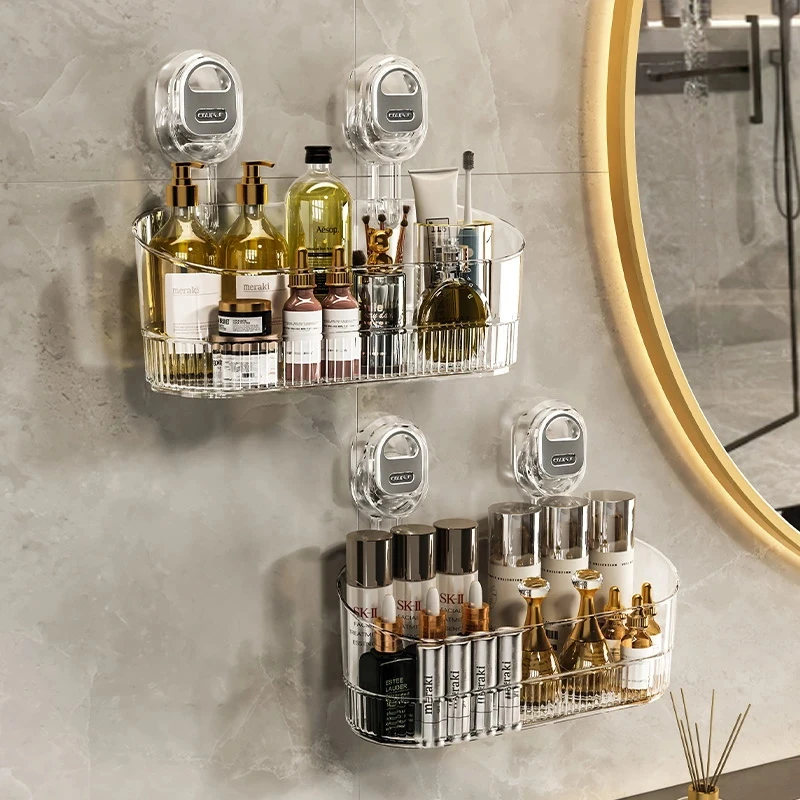 企尧吸盘置物架免打孔壁挂式卫生间浴室洗手间洗漱台厨房收纳盒