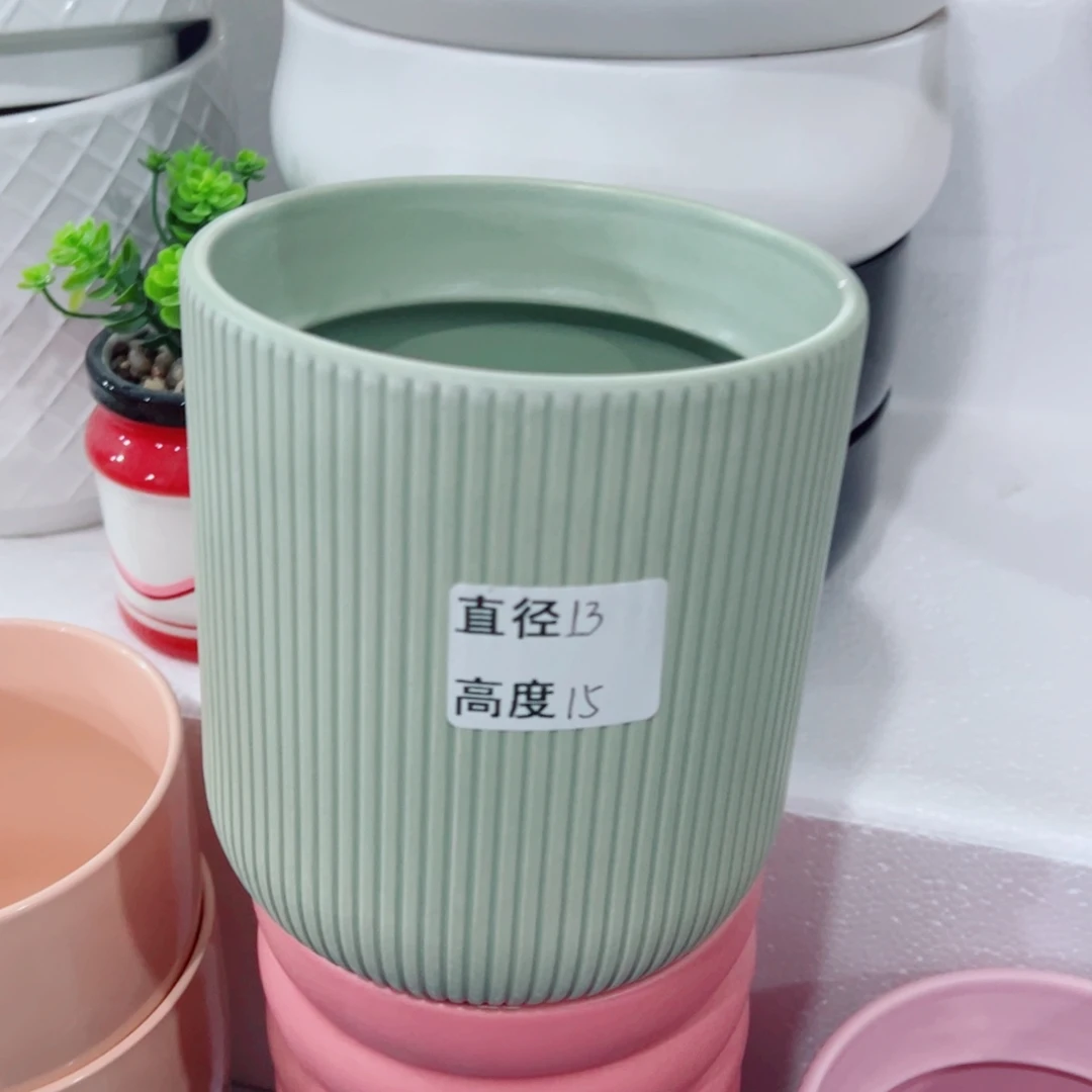 有孔，陶瓷花盆满10米包邮发货
