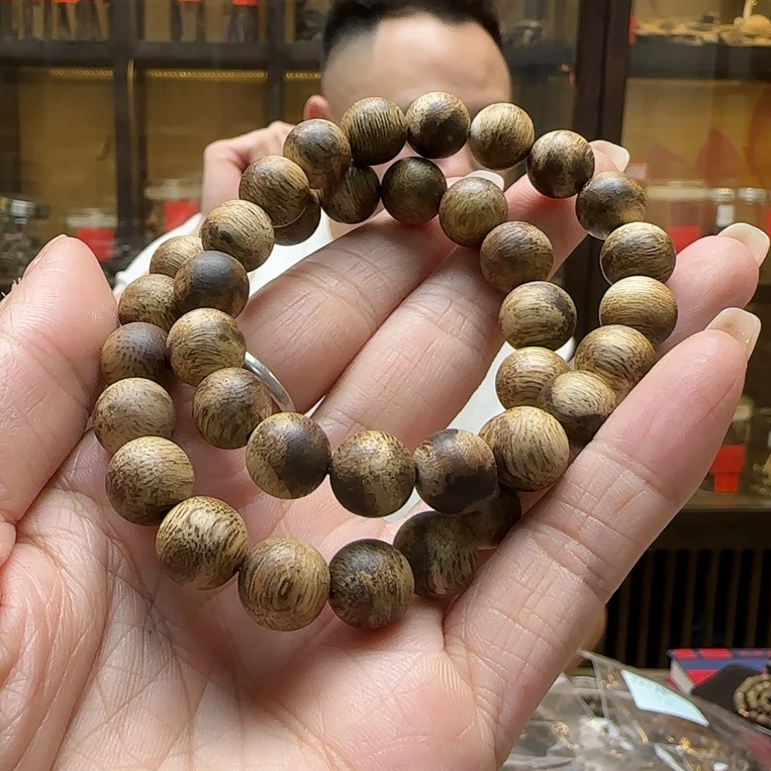 沉香手串4国香棋楠10mm19单圈圆珠 g+多样性发一串
