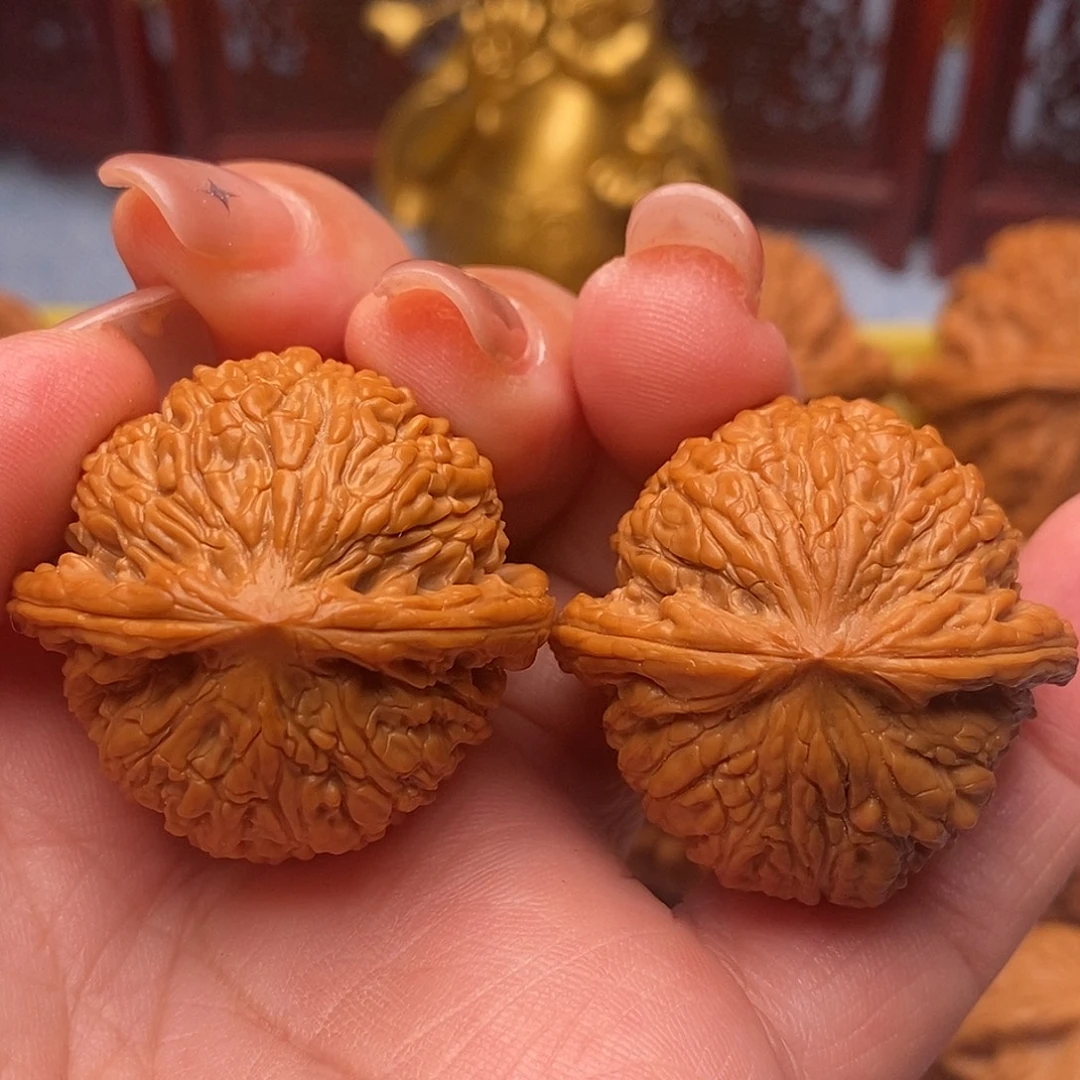 文玩核桃把件34全品毕业红宝石