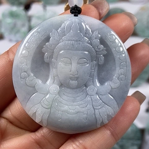 翡翠颈饰未镶嵌观音福利