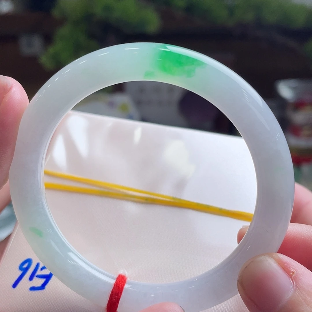 翡翠未镶嵌手镯53.6阳春白雪