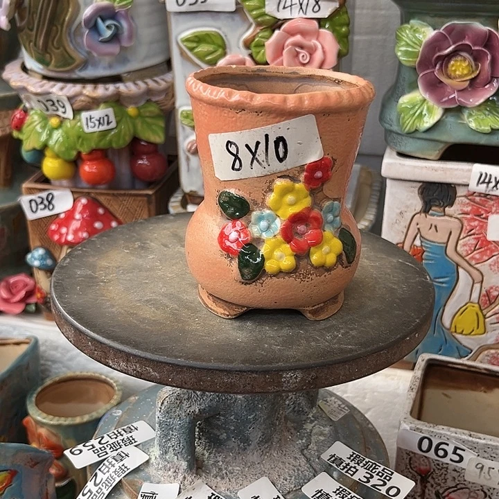 粗陶材质多肉花盆