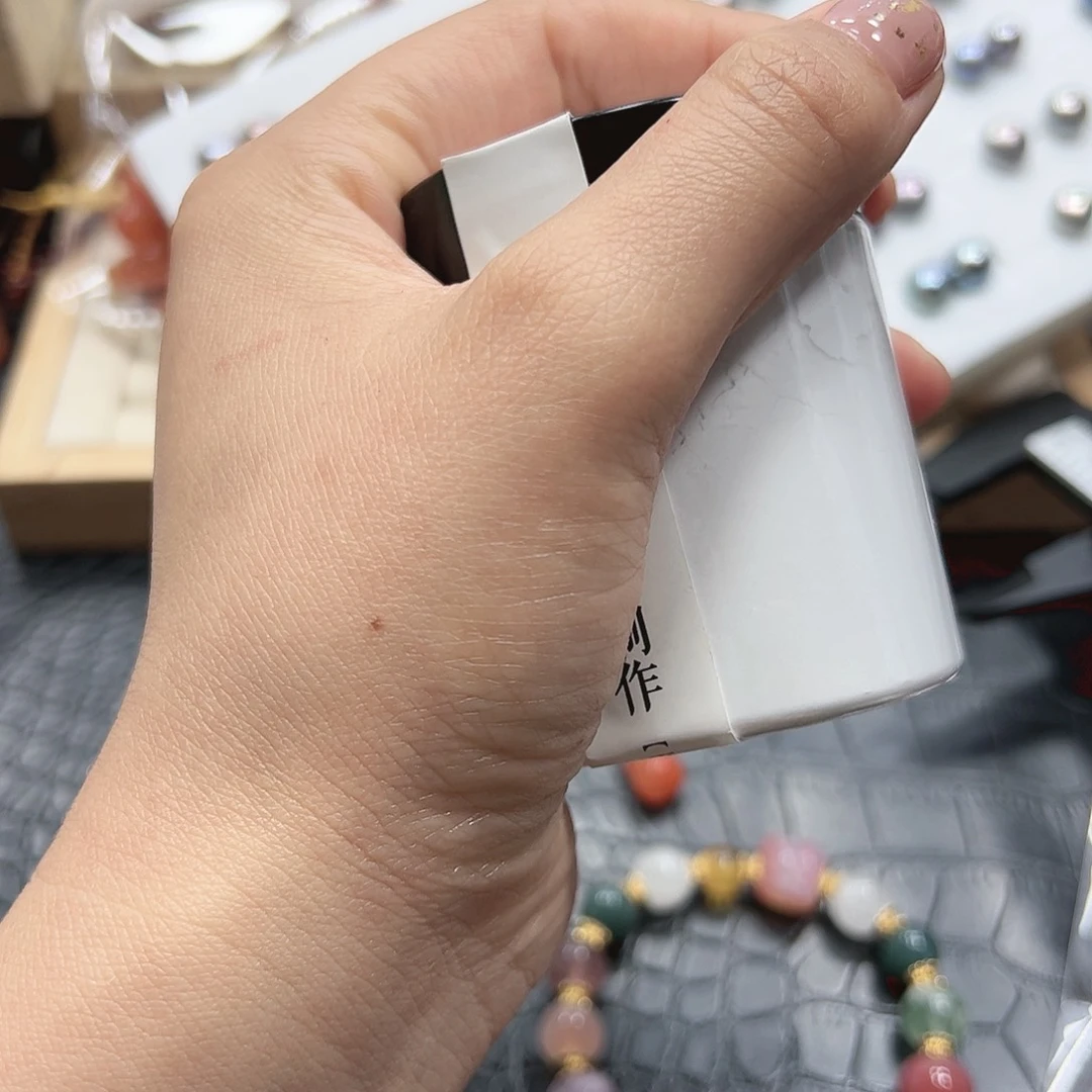 烟晶手链银S925镶嵌真猪粉粉