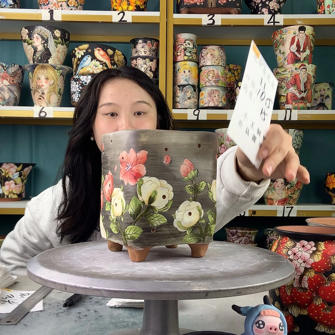 陶景德镇手工花盆11