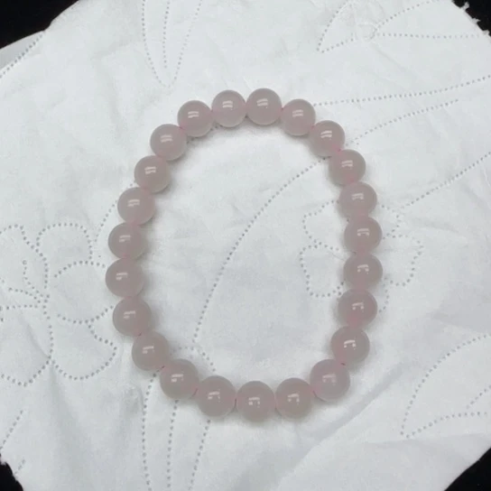 和田玉手链未镶嵌卡8冰粉高端