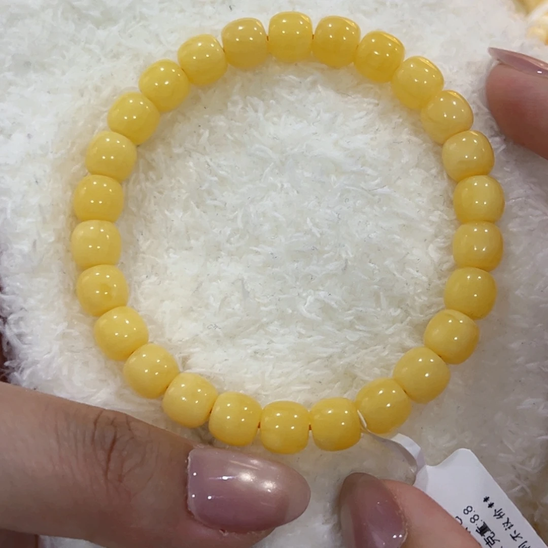 未镶嵌蜜蜡手链8m高桩阿尔卑斯顺色