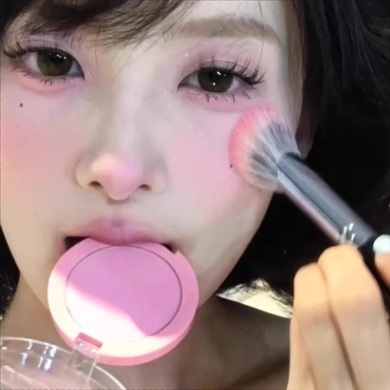 每一块都嫩爆!橄榄皮粉质腮红元气少女莓果红女团妆蓬蓬收缩膨胀