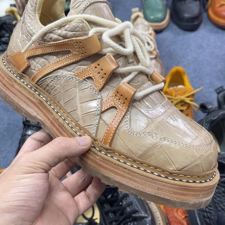 小***美牛皮（革）米白鳄鱼米白鳄鱼39