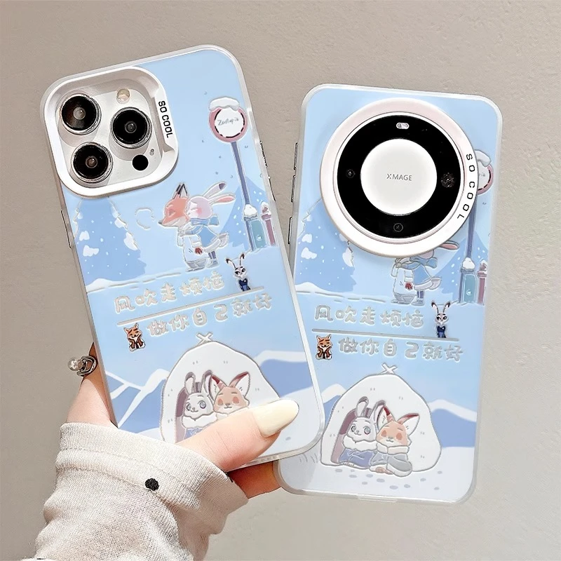 情侣朱迪尼克适用苹果16手机壳新款华为小众OPPO创意小米高级VIVO