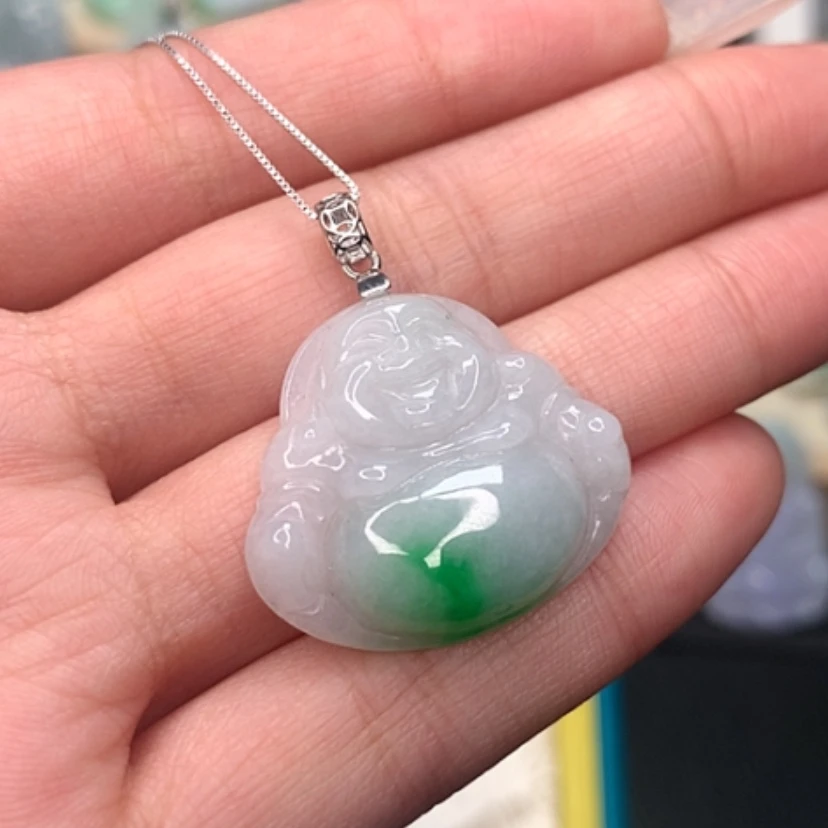 【闪购商品】翡翠颈饰未镶嵌佛公吊坠