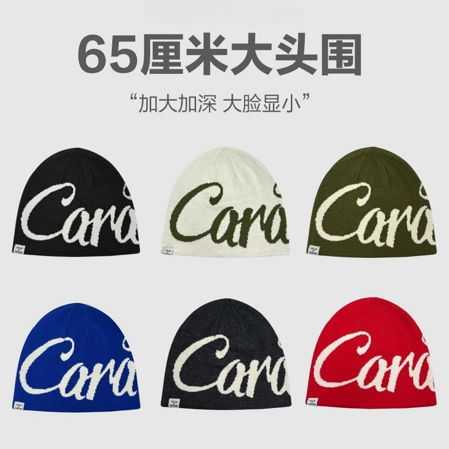 秋美式潮流包头帽针织帽子女款大头围滑板嘻哈帽户外登山冷帽