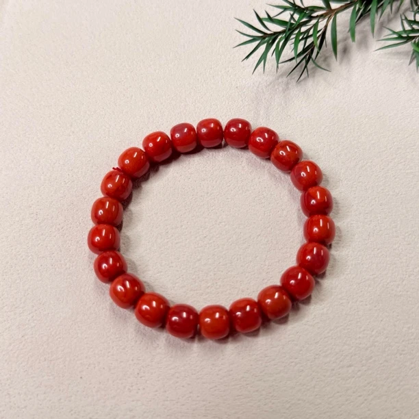 【六六中古】单圈南红玛瑙手串yk405珠子9-9.5